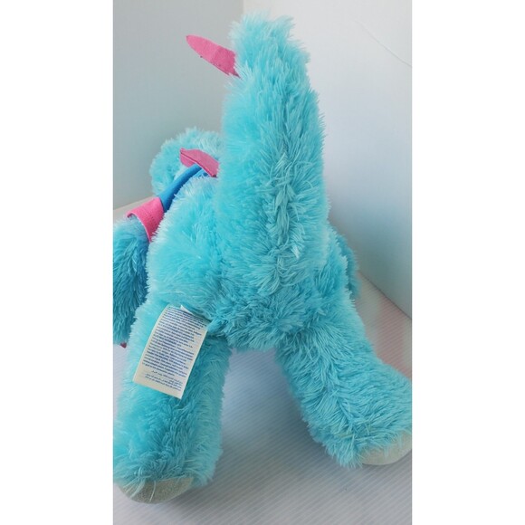 BAB Build a Bear Workshop Dinosaur TURQUOISE Pink Blue STEGOSAURUS 18” Plush Toy - Picture 6 of 12